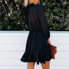Stunncal Long Sleeve Pleated Midi Dress