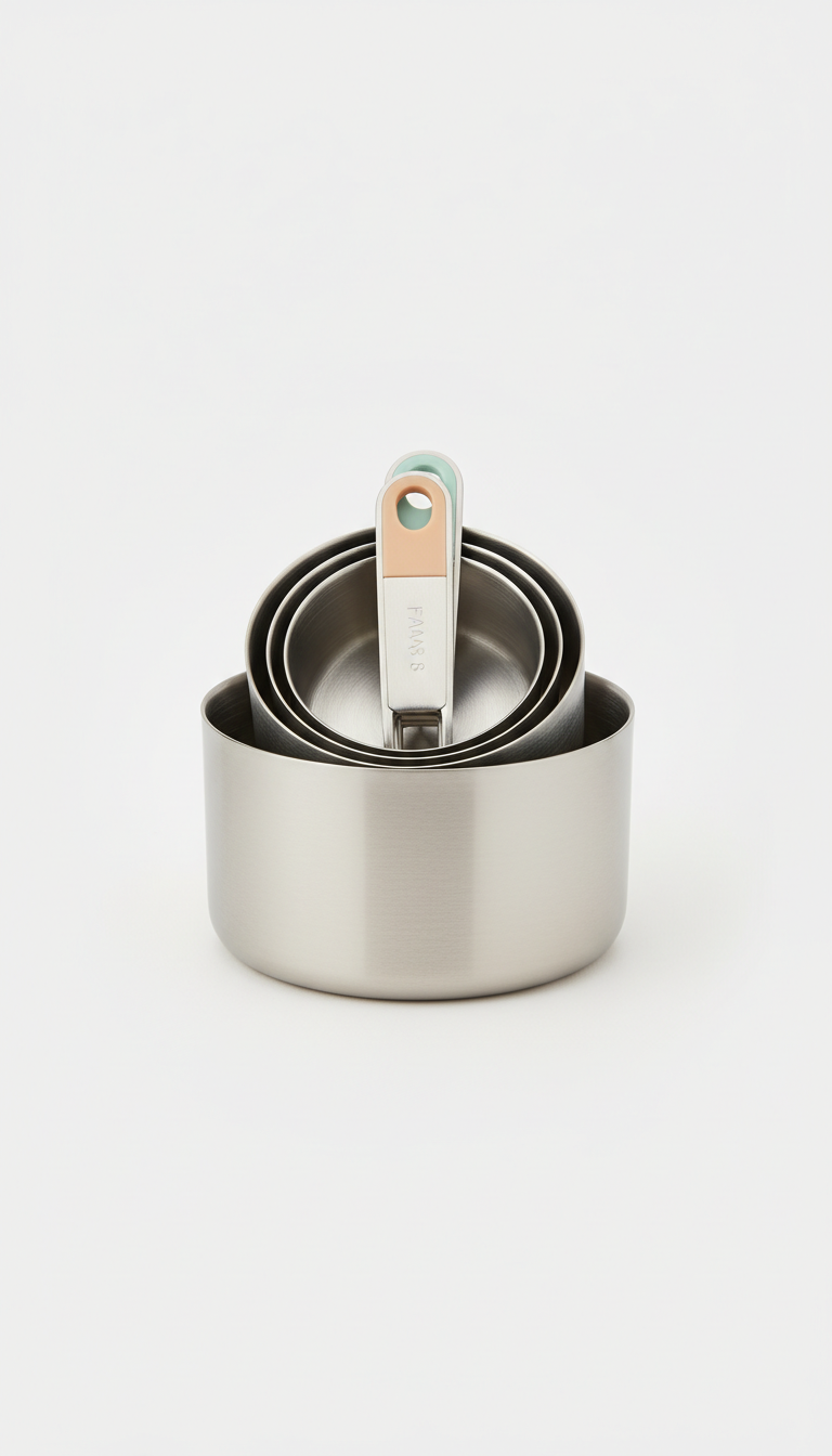 Stainless Steel Measuring Cups With Etched Markings