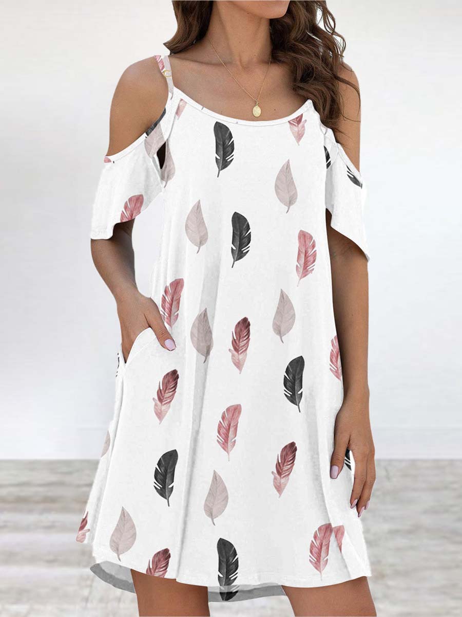 Stunncal Elegant Print Flounce O Neck Dresses(11 Colors)