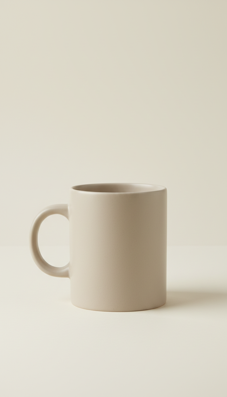 Neutral-Toned Ceramic Mug